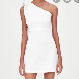 Zara One Shoulder Ruffle Dress